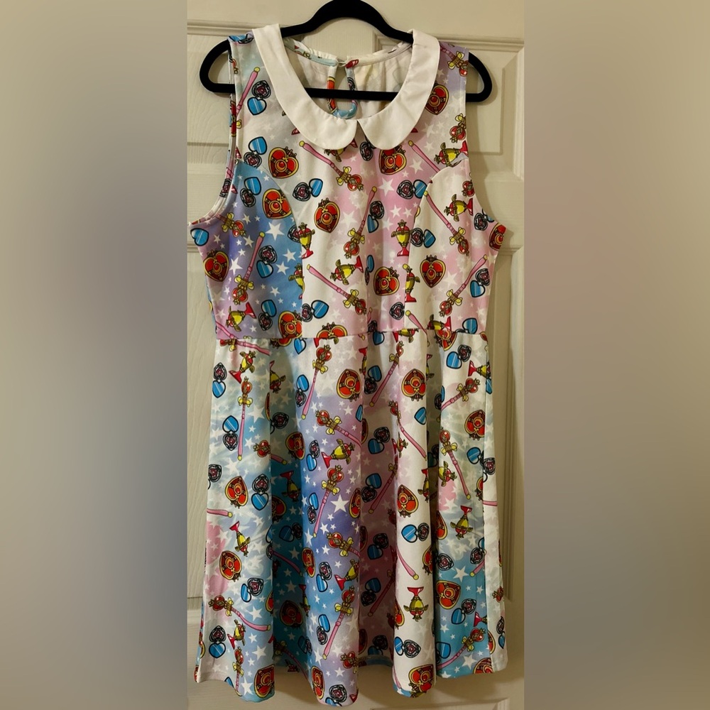 NWOT VINTAGE HOT TOPIC SAILOR MOON DRESS PASTEL GOTH GIRLHOODCORE KIDCORE KAWAII